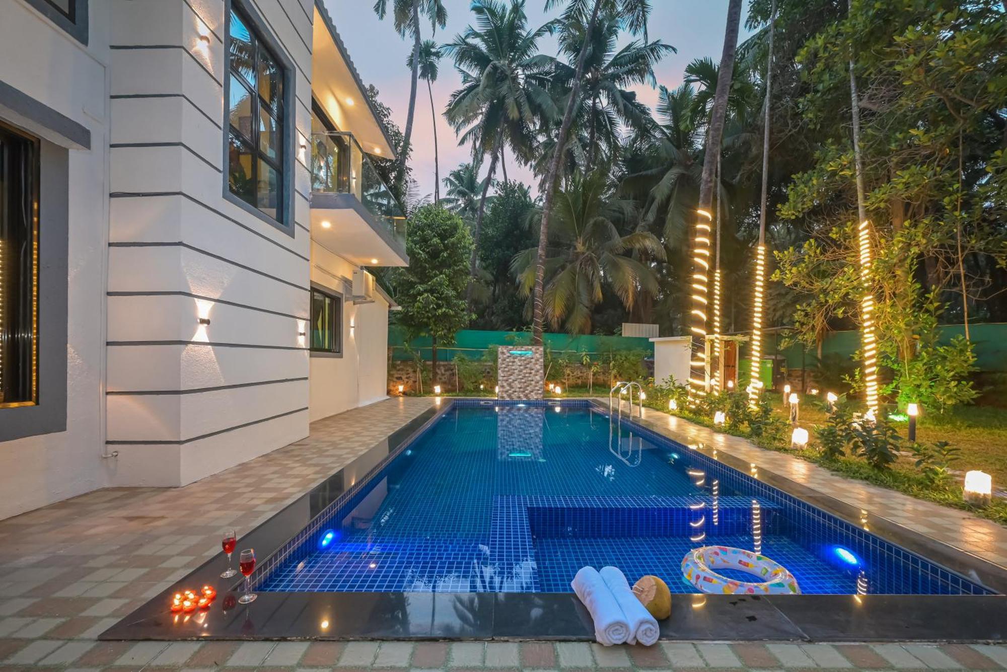 Seas The Day Luxurious 5Bhk Villa 2Min From Awas Beach With Huge Private Pool Алибаг Экстерьер фото