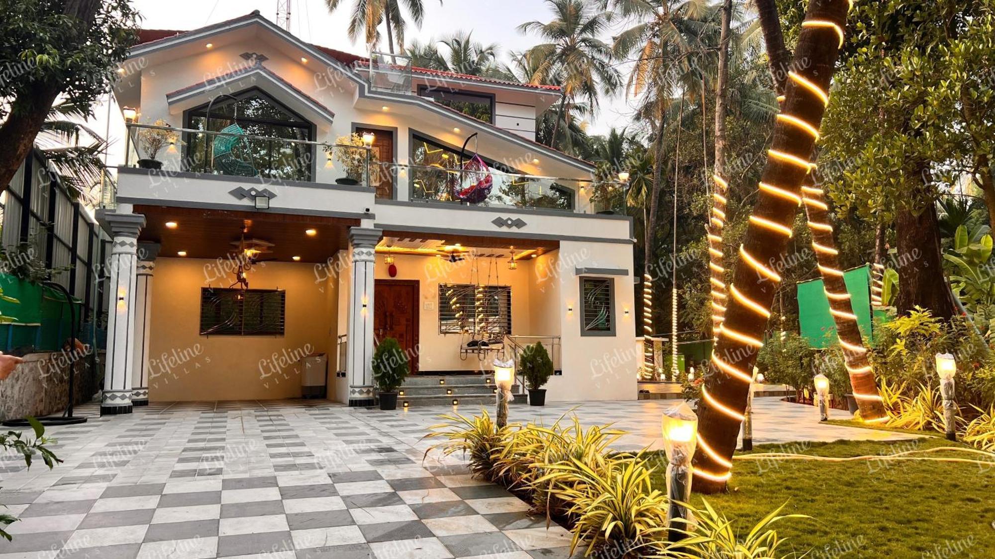 Seas The Day Luxurious 5Bhk Villa 2Min From Awas Beach With Huge Private Pool Алибаг Экстерьер фото